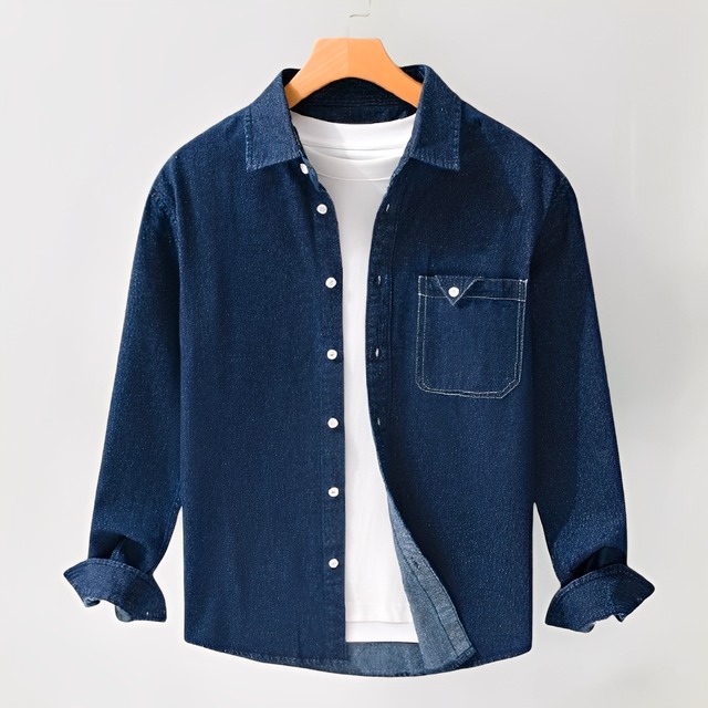 ポケットアクセントデニムシャツ 1833