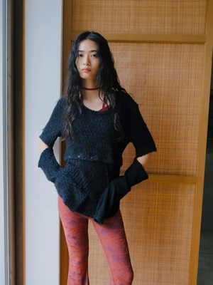 Multi Way Furry Top / BLACK