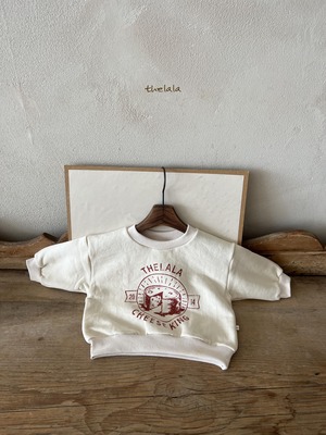 【The lala】チーズキングトレーナー(ivory)80〜120cm【230910tl】