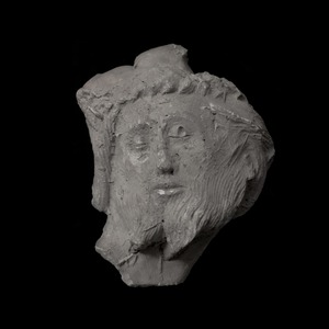 イエス・キリスト 石膏半面像, 欧州, 19世紀.