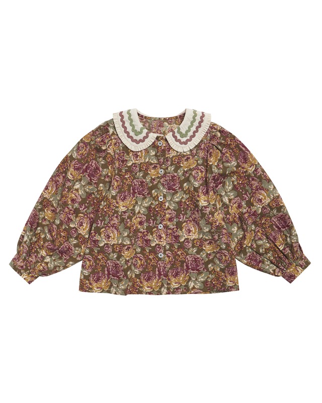 送料無料 Little cotton clothes/Juliet Blouse - Wallpaper Floral
