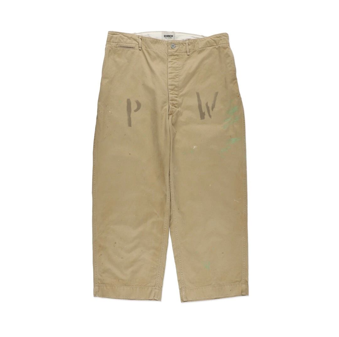 BOW WOW PW 41 KHAKI TROUSERS AGED | BASE LINE