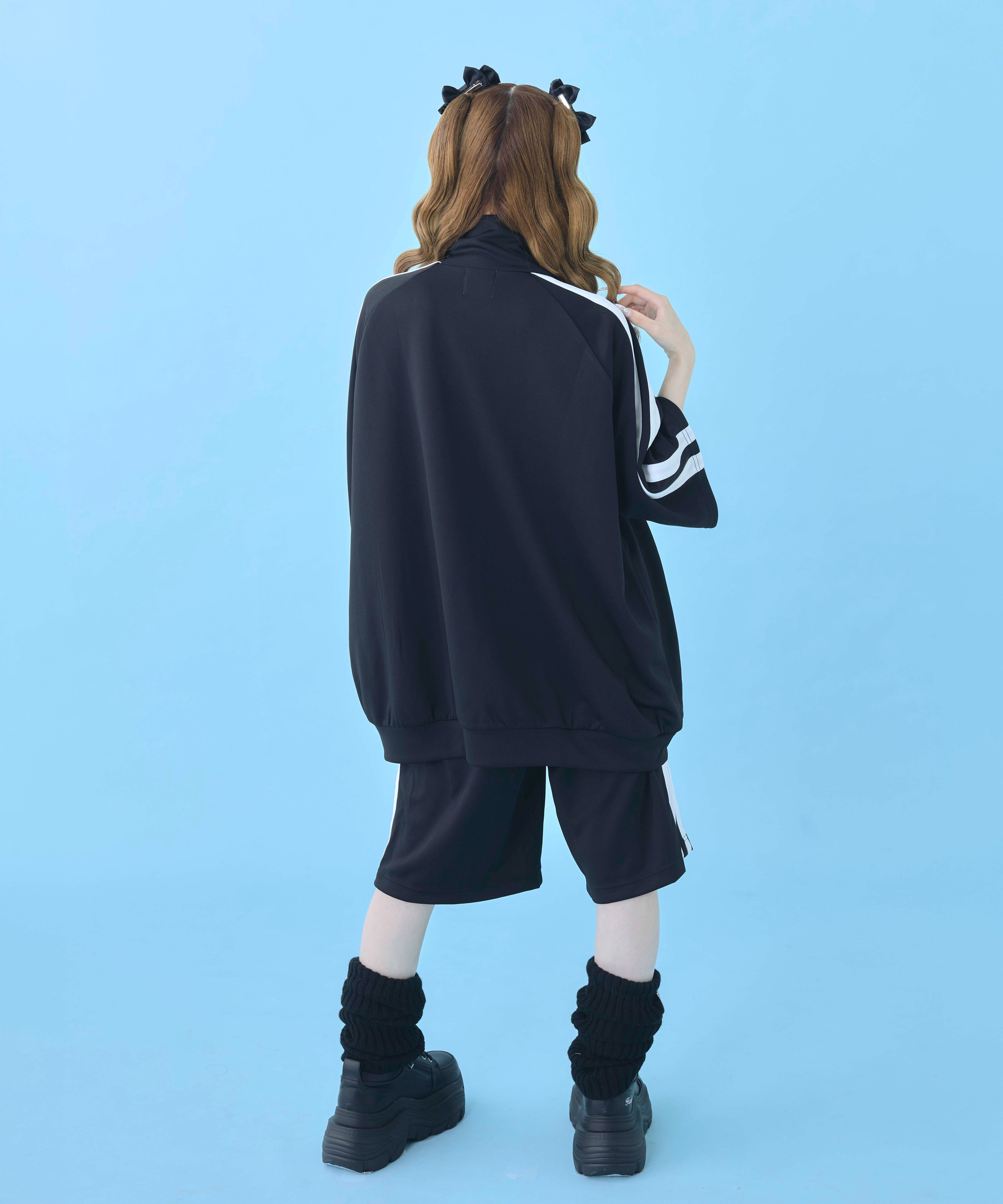 にゃんこ顔文字半袖ジャージセットアップ | Hauls