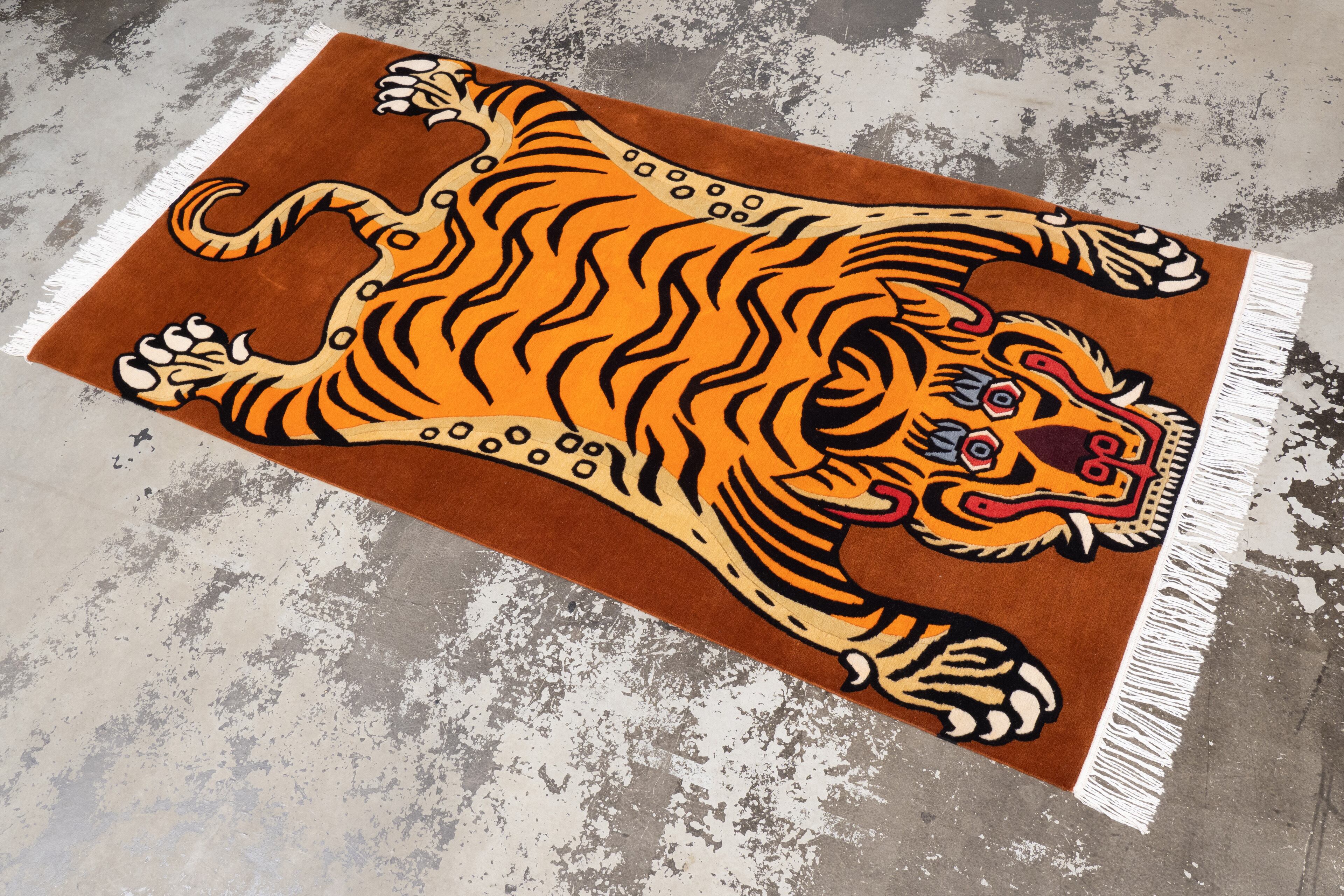 Tibetan Tiger Rug 《Lサイズ•ウール076》チベタンタイガーラグ