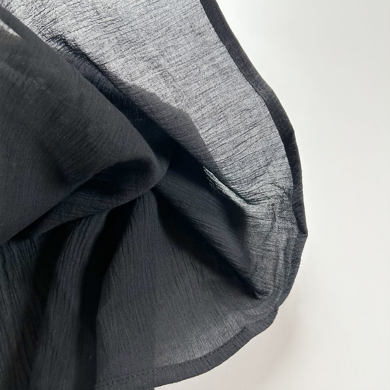 Cotton sheeting flare tee (black)