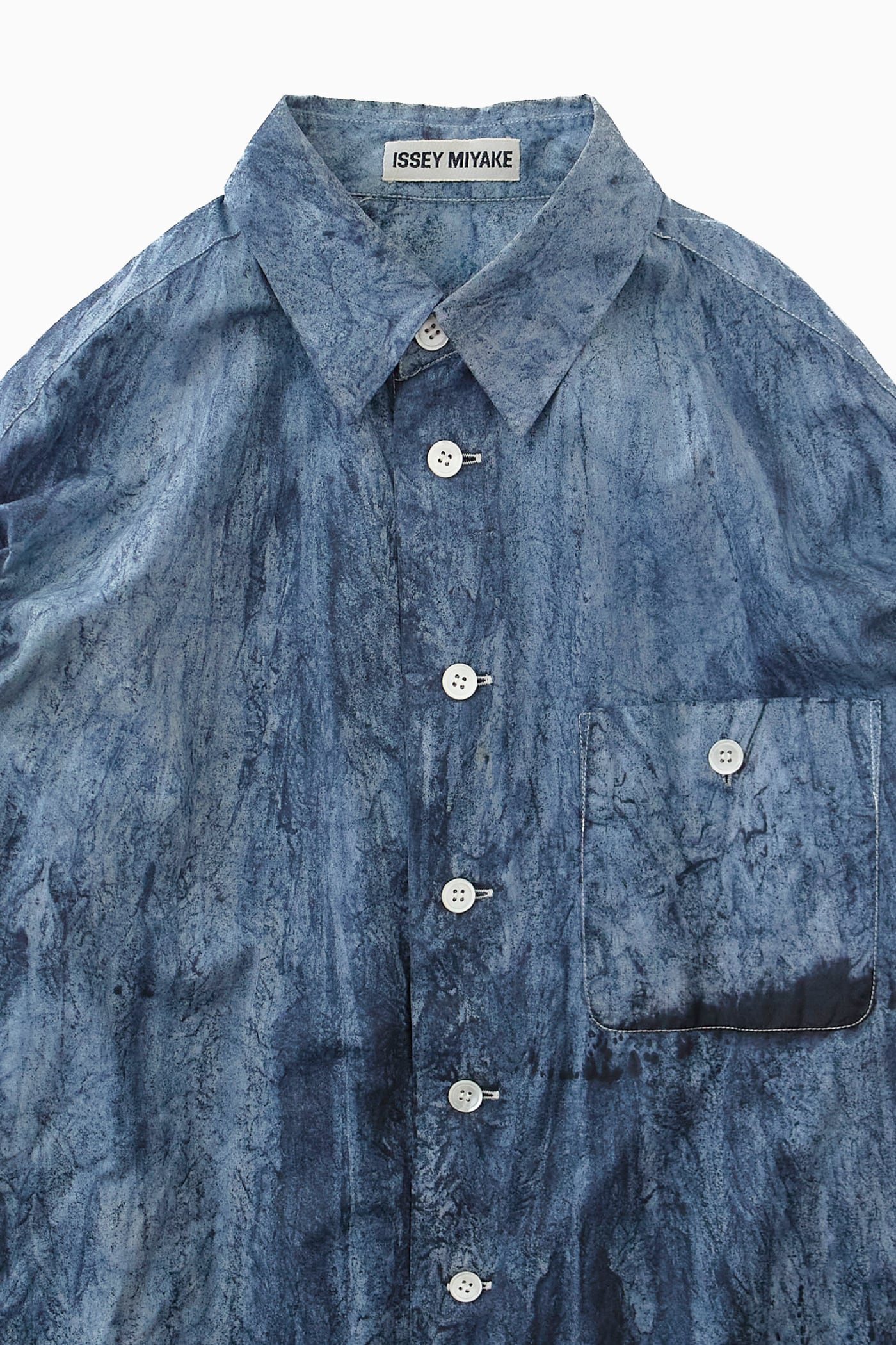90s】ISSEY MIYAKE 製品染 LONG GATHERED SHIRT | Reben