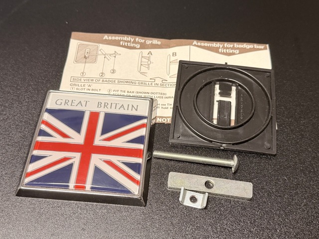 1993年製　RENAMEL社　グリルバッジ GREAT BRITAIN / UNION JACK　NOS
