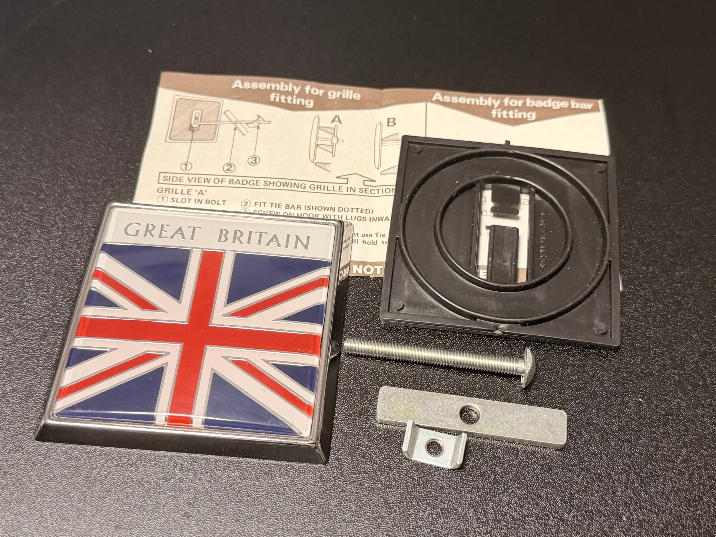 1993年製 RENAMEL社 グリルバッジ GREAT BRITAIN / UNION JACK NOS