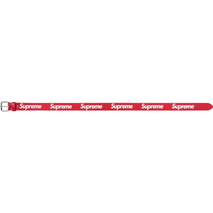 Supreme シュプリーム Repeat Leather Belt logo レザーベルト RED