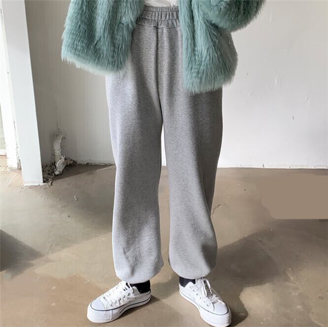 伸縮性のあるウエストカジュアルスポーツパンツ女性の2020年初秋新しいハイウエストルーズで薄いシックなドローストリングパンツ クレセントシティ57035991615