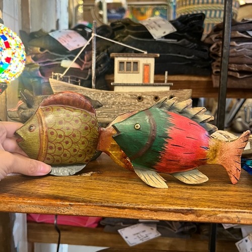 Brocante-style iron fish 2Type　ブロカント アイアン フィッシュ　オブジェ　fish　