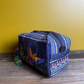 【MALAGUETA マラゲッタ】クッションBOX ポーチ ネイビー