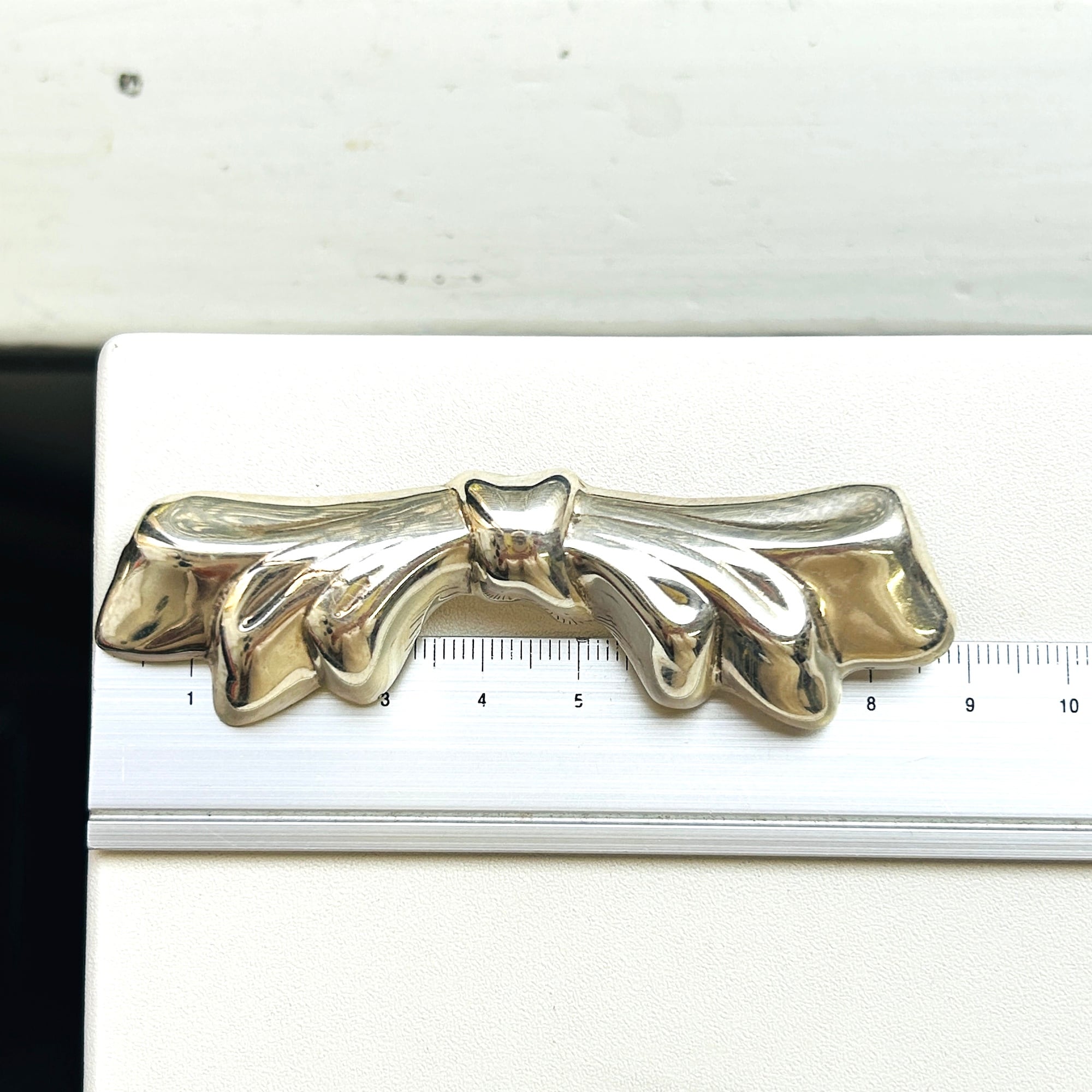 Mexico シルバー925 横長リボンブローチ | Milo Antiques & Vintage