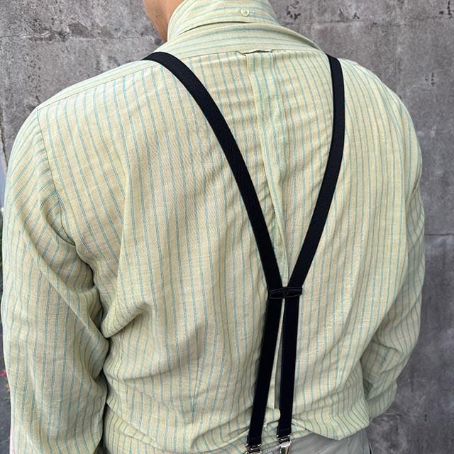 ナロー・サスペンダー（BRACES）H型・BLACK | NEVERTRUST