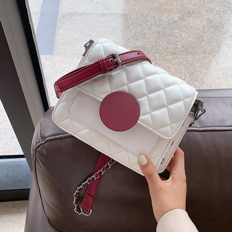 オールマッチチェーンレディーススモールバッグ2020新しい流行のファッションワンショルダーメッセンジャーバッグインサマーネットレッドスモールスクエアバッグ 手作りハンドバック8988150633