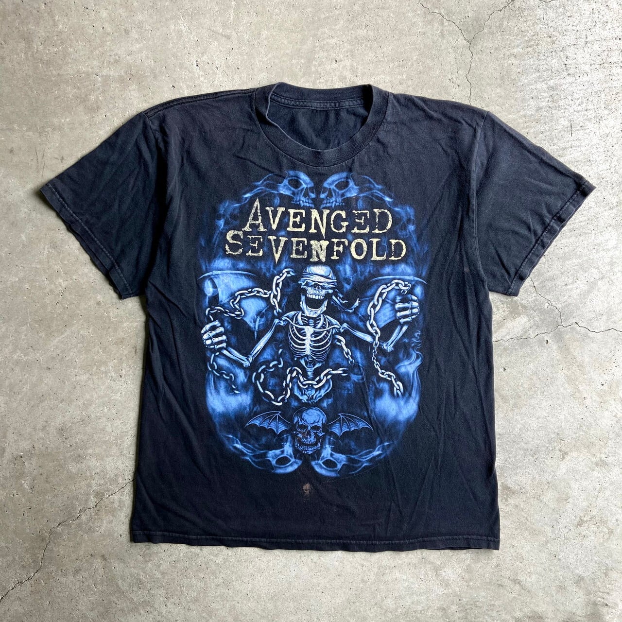 DELTA AVENGED SEVENFOLD アヴェンジドセヴンフォールド 袖プリント ロンT バンドTシャツ バンT メンズM /eaa345484