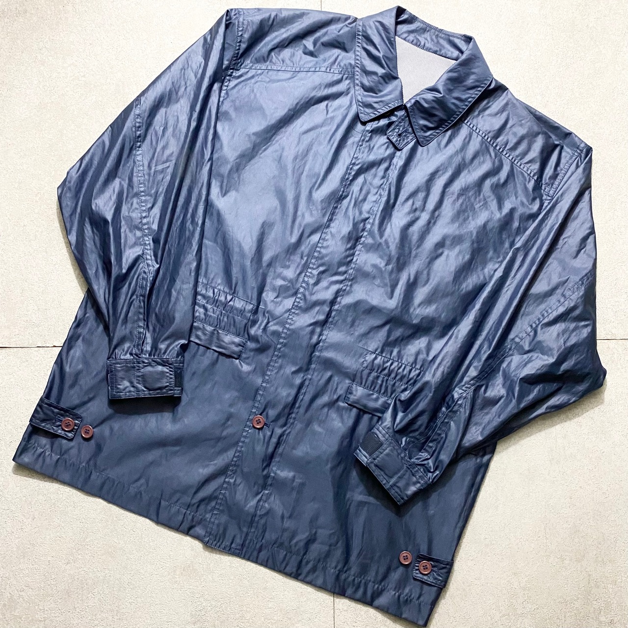 old CHRISTIAN DIOR shinny dark blue color windbreaker