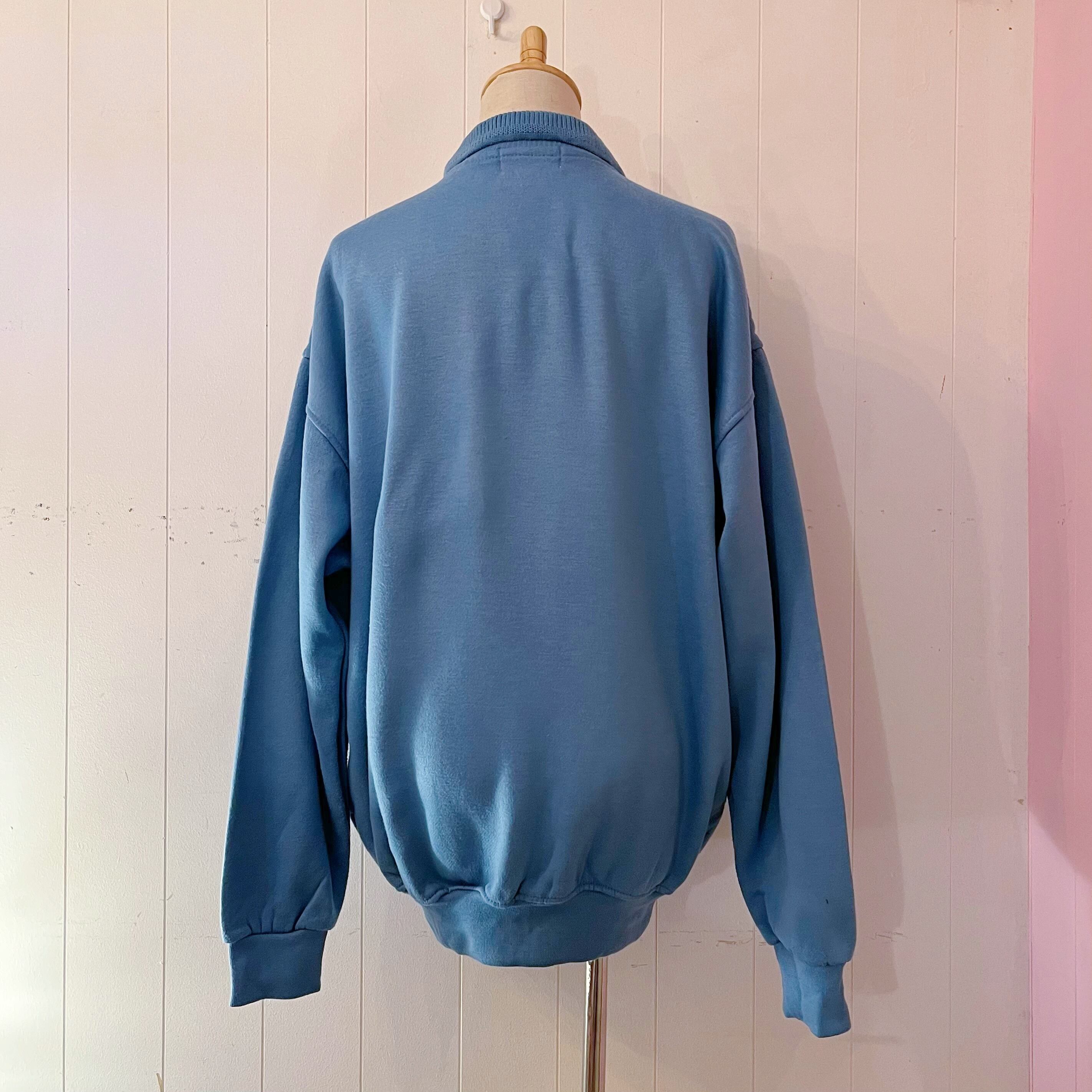 light blue mens polo sweat