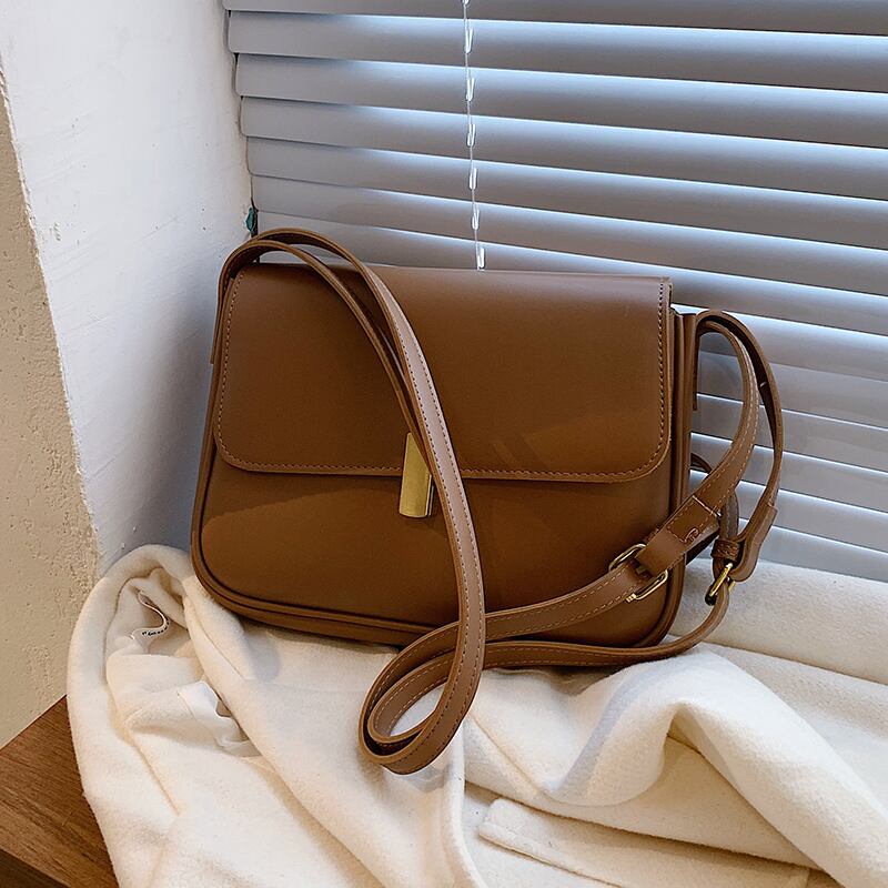 オータムスタンダード レトロ 秋物 スクウェア メッセンジャーバッグ 手作りハンドバック84728757387