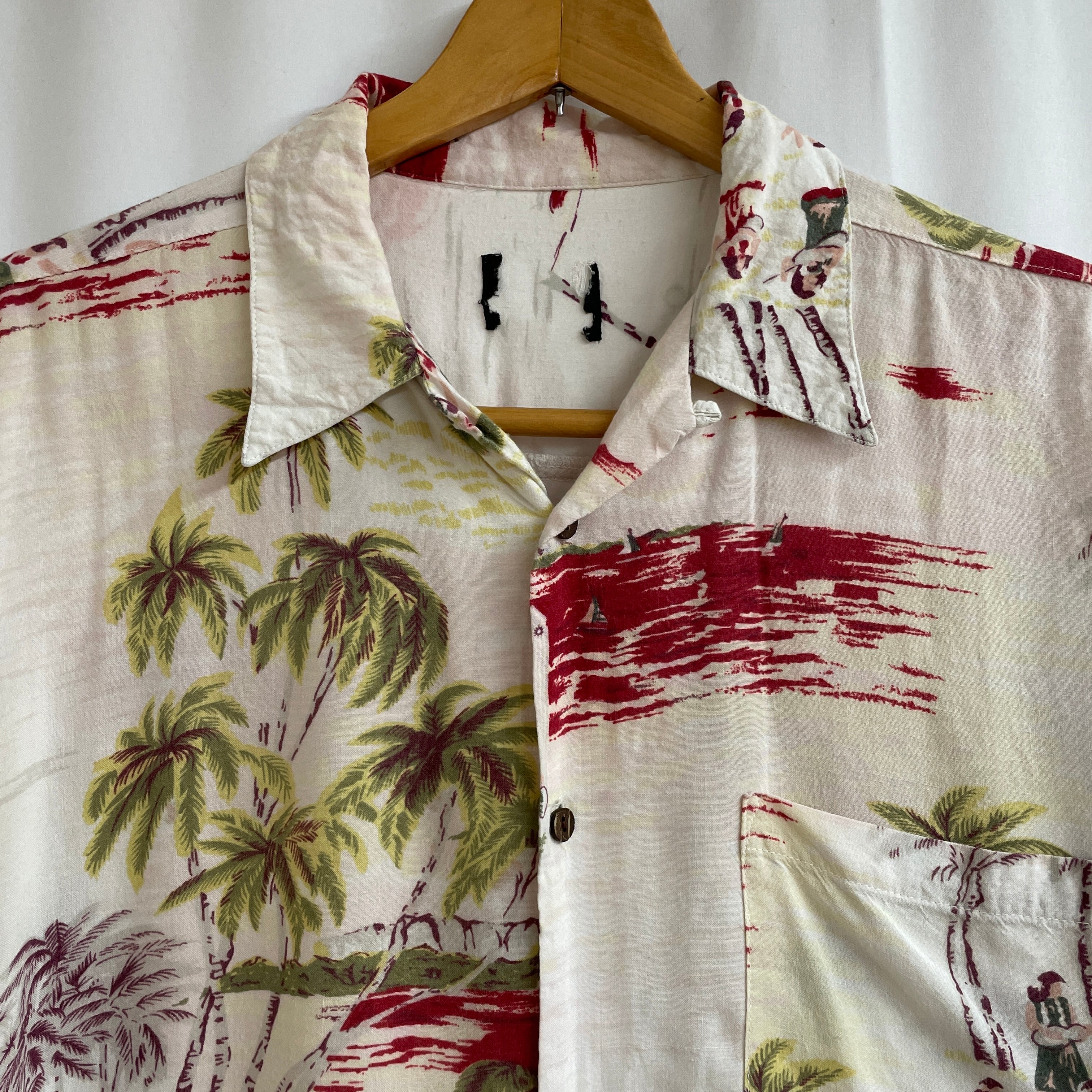 Vintage aloha shirt ヴィンテージ　アロハシャツ　オープンカラーココナッツボタン | no pain no  gain(ノーペインノーゲイン) | 東京　表参道の古着屋