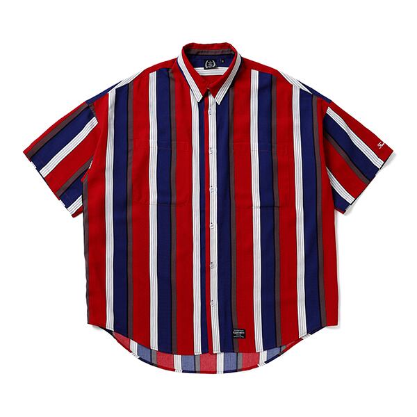 fourthirty】S/S STRIPE BIG SHIRT [ショートスリーブ