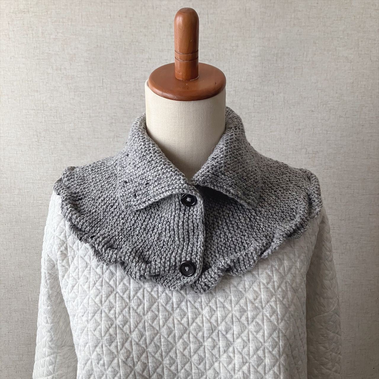手編みキット】ガーター編みのネックウォーマー | 手編み雑貨の編み図
