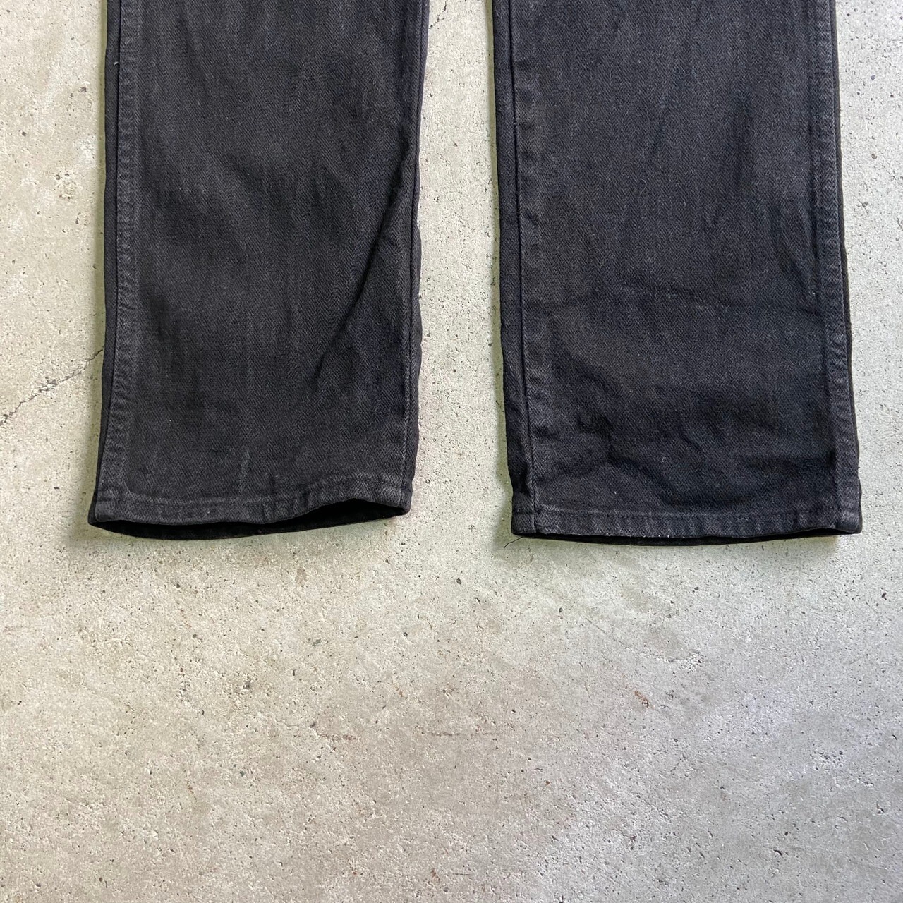 USA製 80年代 Wrangler ラングラー ストレート ブラックデニムパンツ 