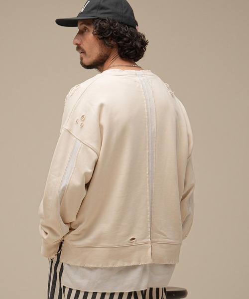 THEOREM Laidback Stacked CN Sweatshirt (IVO) TRM-2624007