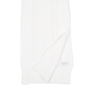 Repreve(R) Cable Knit Stole WHITE (TL001-ST)