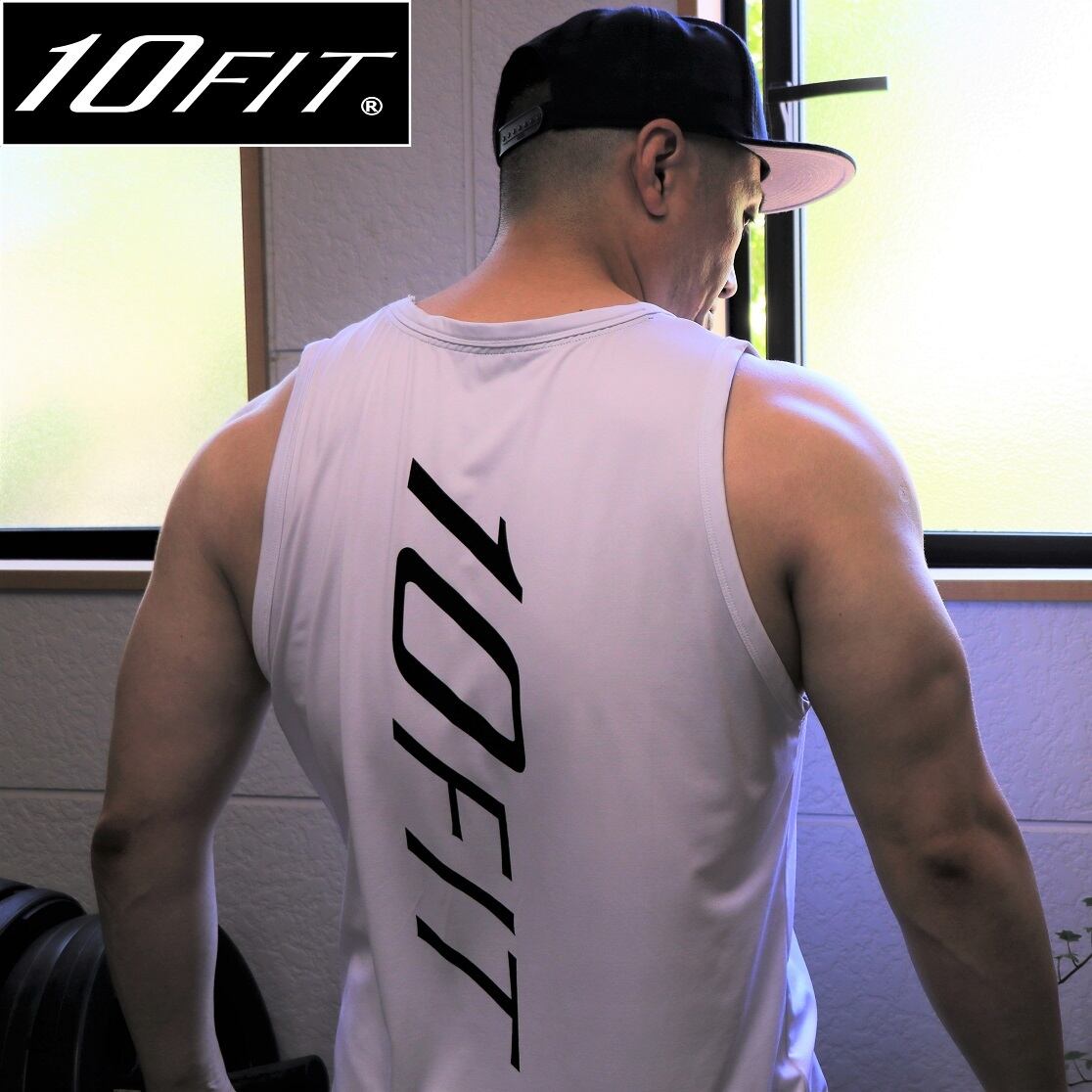 10fit タンクトップ トレーニング 筋トレ ボディビル メンズ Te 18 白 ロング丈 10fit テンフィット フィットネスアパレルショップ