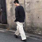 A HOPE HEMP | フランネル《ヘンプ × オーガニックコットン》 Hemp Flannel Cropped Baker Eazy Pants  -  Natural