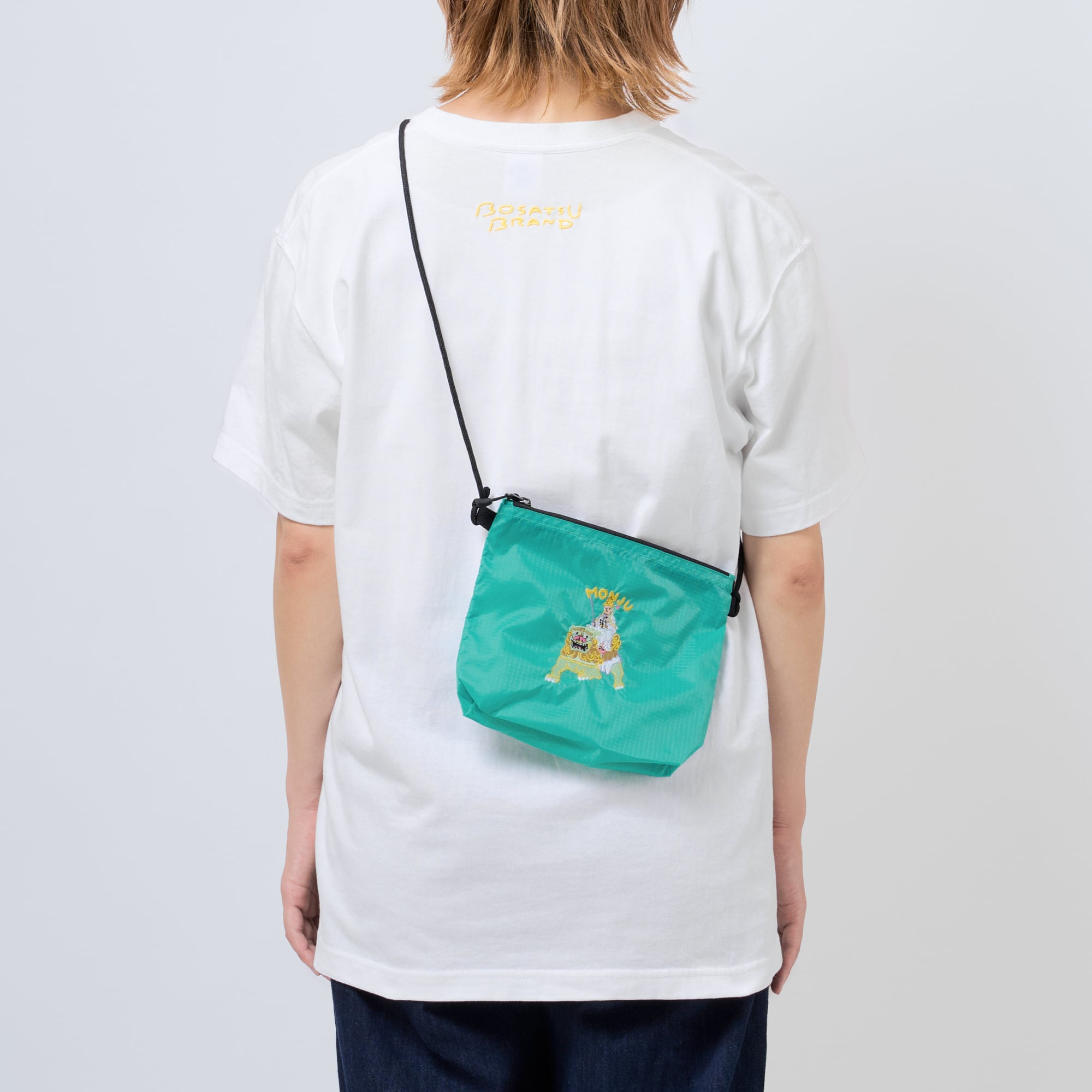 和楽器バンド FC企画宝くじ当選品 メンバー着用衣装生地使用 サコッシュ シャカシャカ仏像バッグ(刺繍) 文殊菩薩 ナイロンリップストップ