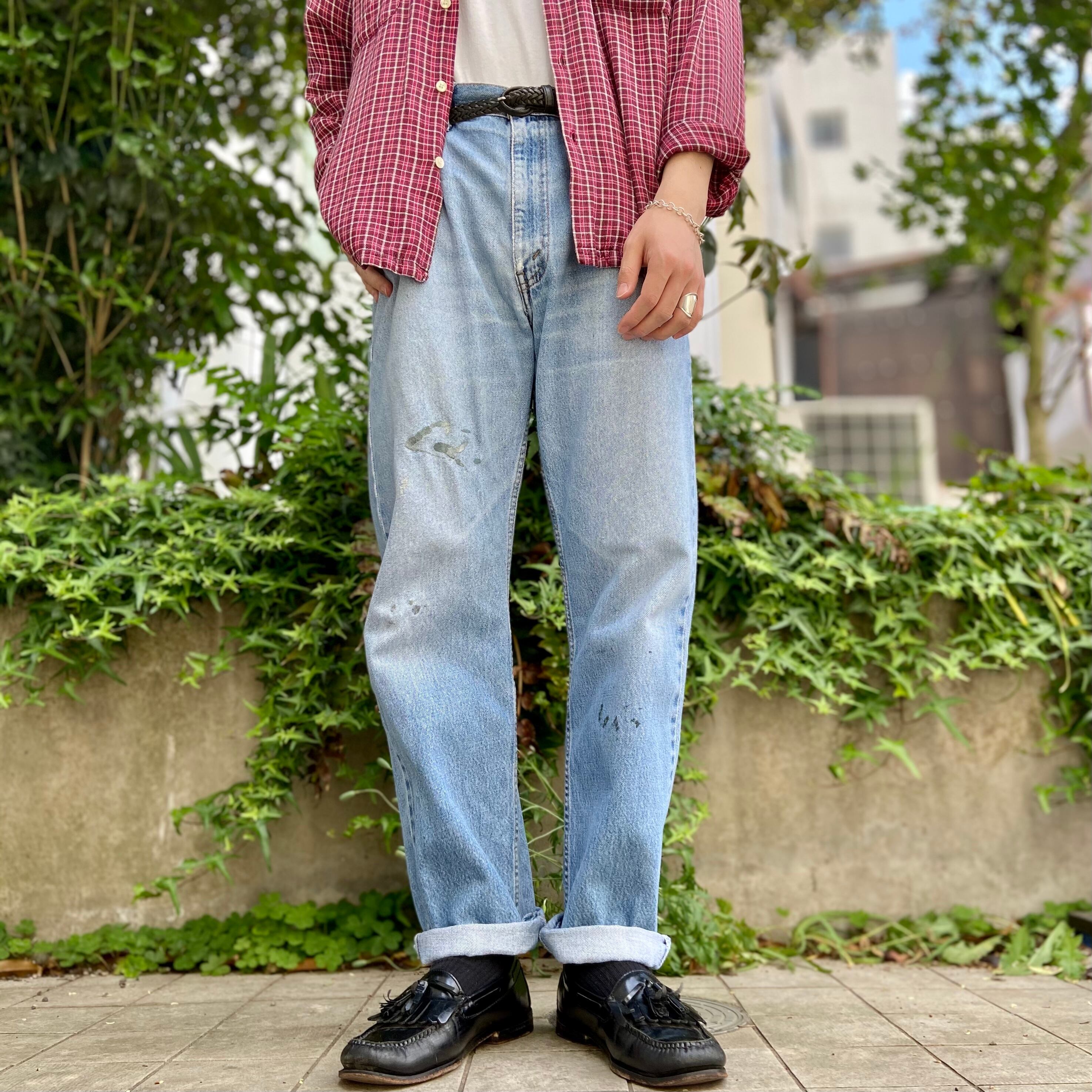 《Levis》505Rデニム Sサイズ ブルー ジーンズ リーバイス