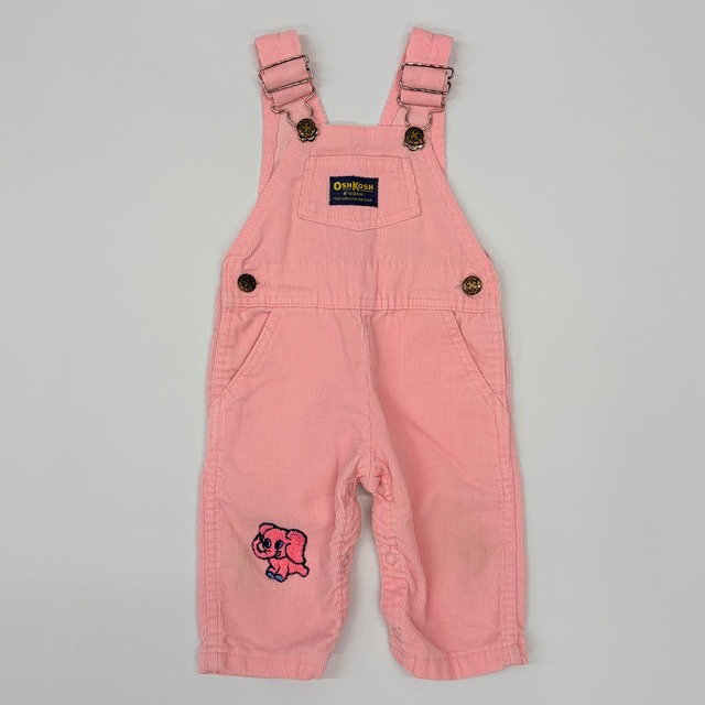 【9m】USA製 Oshkosh pink corduroy overall オシュコシュ ピンクコーデュロイ オーバーオール