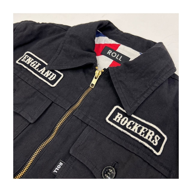 【SALE 50%OFF!!!】Roll : Black Jacket Chain Stitch Back