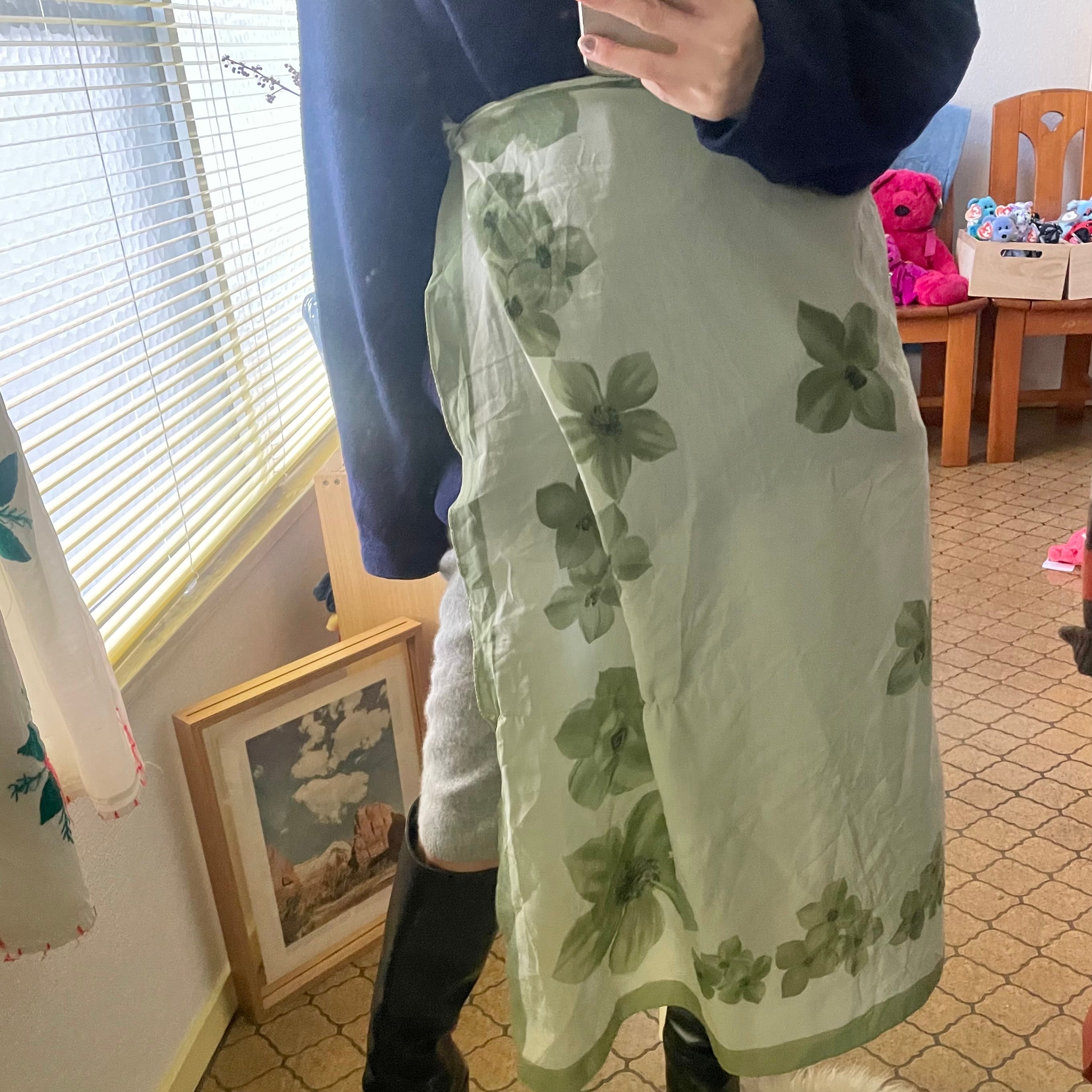 scarf flower green