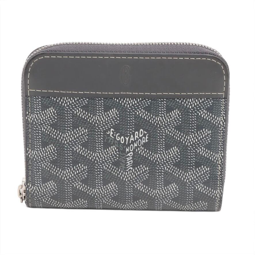 Excellent Condition◇GOYARD MATIGNON PM Wallet Zip Card Case Coin Case Gray Men's Women's