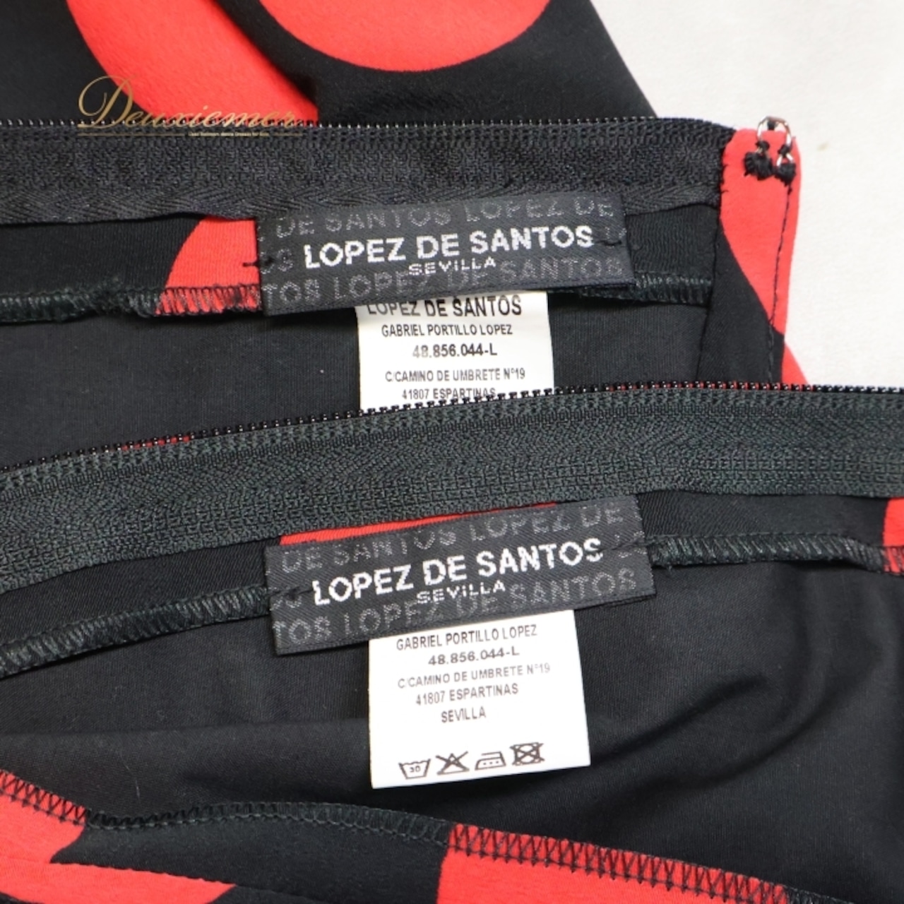 フラメンコ 衣装 マンサニージャ LOPEZ DE SANTOS ロペスデサントス Manzanilla ツーピース セットアップ トップス ブラウス ファルダ スカート 赤 黒 ドット 水玉 ボランテ フリル 長袖 ブラック系 レッド系 フラメンコ衣装 パーティー ドレス おしゃれ キュート セットアップファッション ステージ衣装 かわいいデザイン