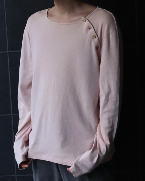 shoulder button long T shirt