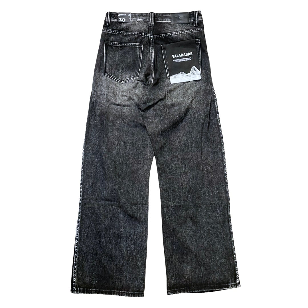VALABASAS カーゴデニムパンツ ブラック サイズ30 新品 メンズ VALABASAS ブラックカーゴデニム 30