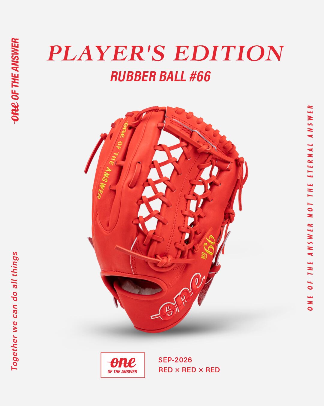 【数量限定受注生産】PLAYER'S EDITION|RUBBER BALL #66(RED×RED×RED)