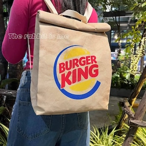 再入荷!【 BURGERKING ( バーガーキング )】 Backpack(バックパック) / リュック / 紙袋風 〚アメリカン雑貨 アメトイ〛