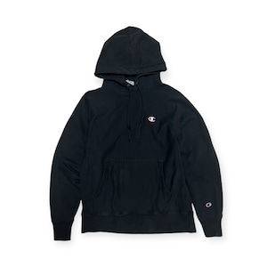00s "champion” Black plain reverse weave parka/ "チャンピオン” 黒 無地 リバースウィーブパーカー