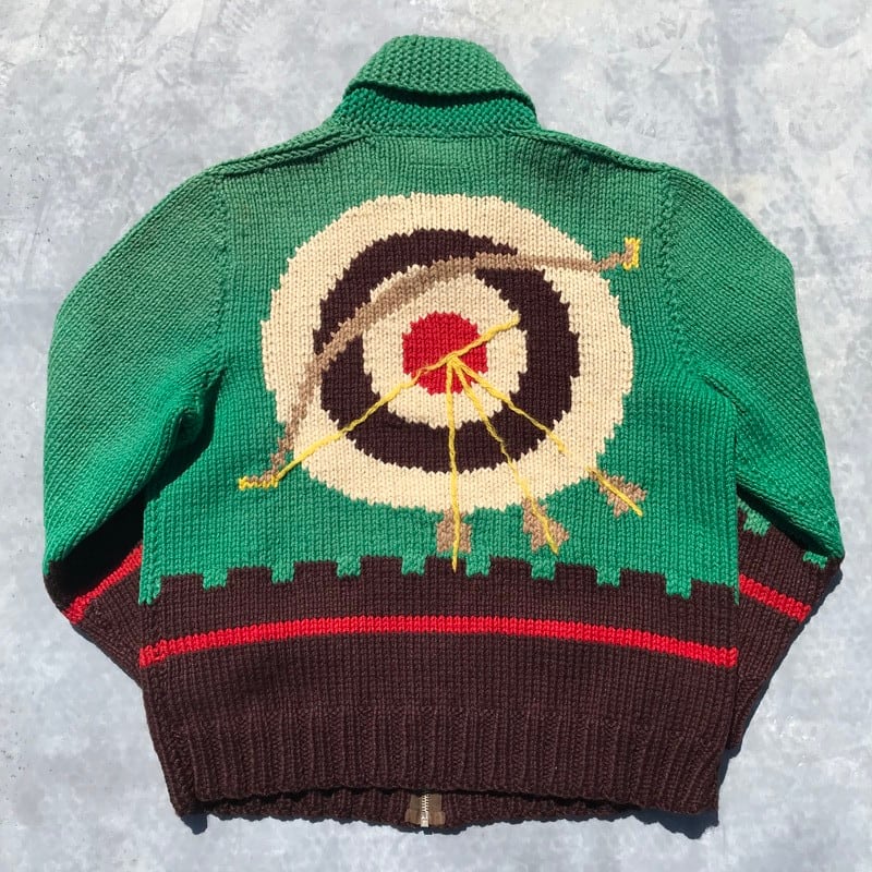 m*a様 60sビンテージ カウチンセーター 楽天市場】古着 60年代 総柄 ネイティブ柄 カウチンセーター メンズM