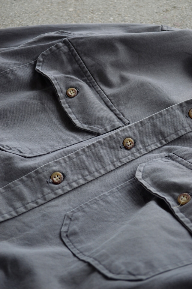 FIVEBROTHER 1970's-80's by ARCTIC CAT From USA Type CPO Work Denim Shirt Made in USA Gray ファイブブラザー 70s 三角タグ USA製 企業