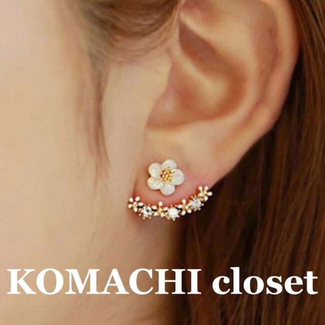 【送料無料】 イヤーカフ イヤーカフス イヤカフ ウェアリング ピンクゴールド ゴールド シルバー 花 フラワーモチーフ レディース 韓国 オルチャン イヤリング  フェイク ピアス 両耳用  重ね付け 耳掛け ノンホール フェイクピアス  大人 上品 エレガント きれいめ フェミニン ゴールド シルバー 普段使い デイリーユース 大人女子 オトナ女子 プレゼント ギフト 記念日  こなれ感 抜け感 流行 トレンド インスタ映え 定番  デート 休日 デイリーユース OL ママ フリーサイズ