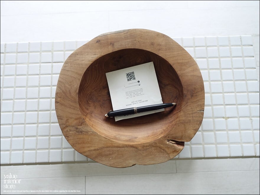 チーク総無垢 プリミティブトレイ 飾り鉢N29cm ボウル 小物入れ