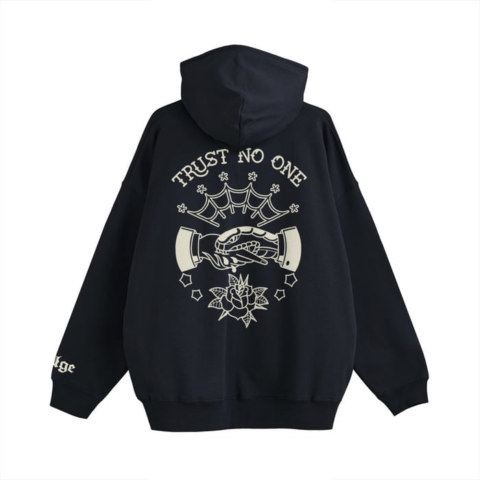 アメカジ アメトラタトゥーデザイン パーカー フーディ 10oz ネイビー