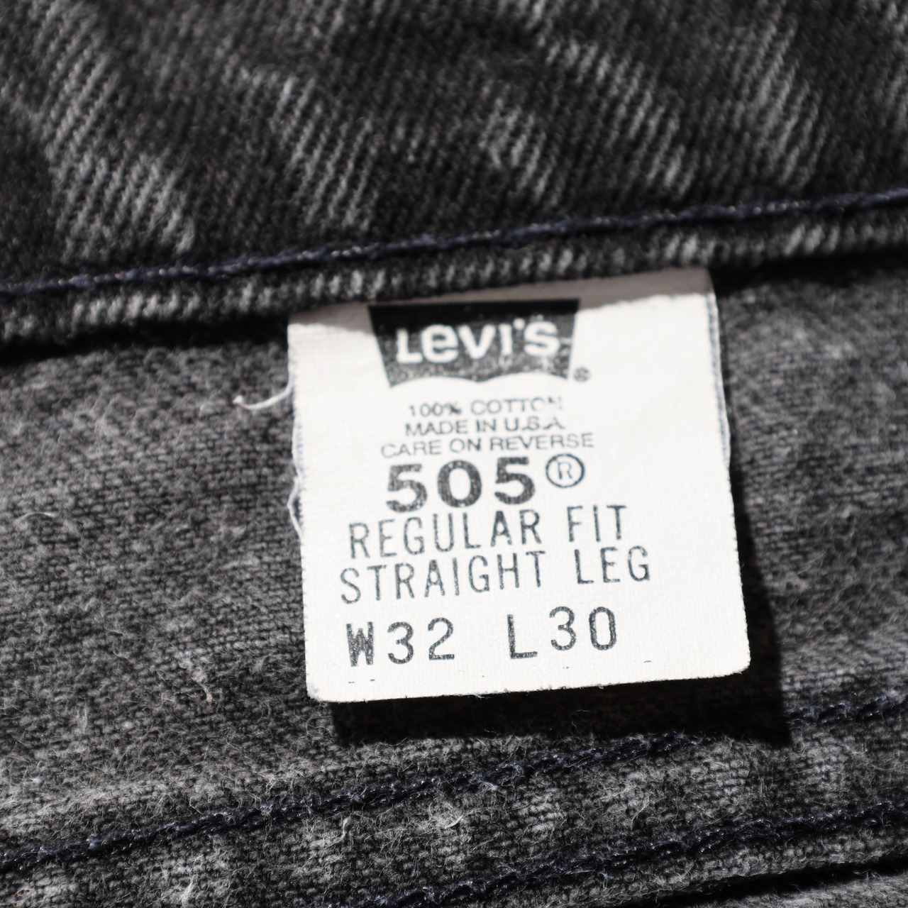 32×30 Levi’s 505 USA オレンジタブ 96年 サルファーブラックデニムパンツ リーバイス