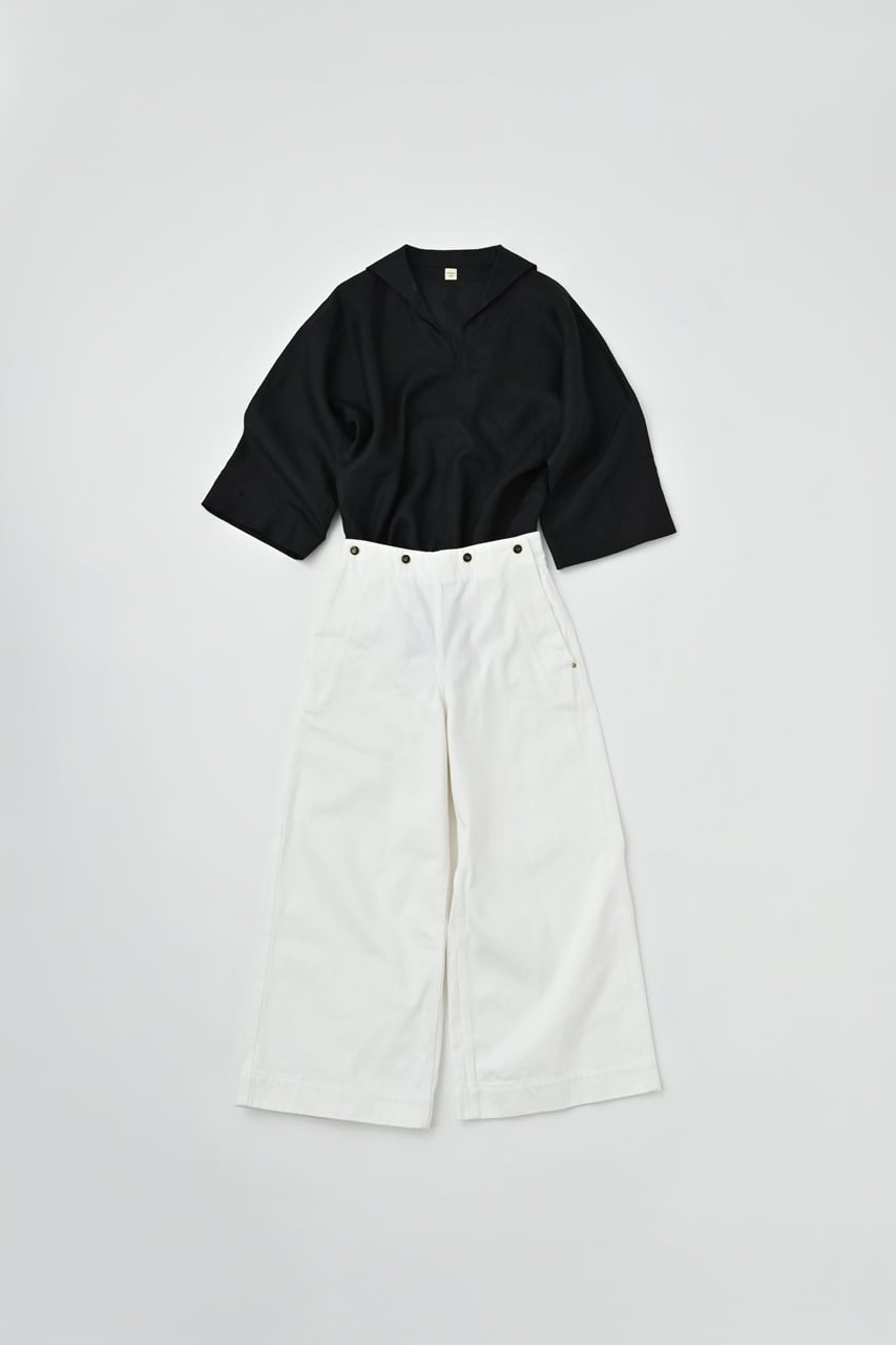 CHEVAL plus リネンのセーリングシャツ